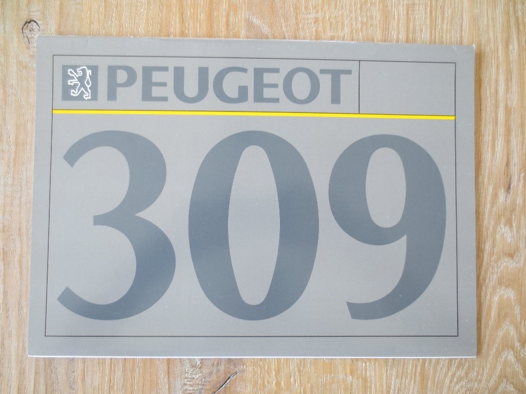 Autofolder:Peugeot 309 afbeelding van verschillende modellen, Ophalen of Verzenden, Nieuw, Peugeot