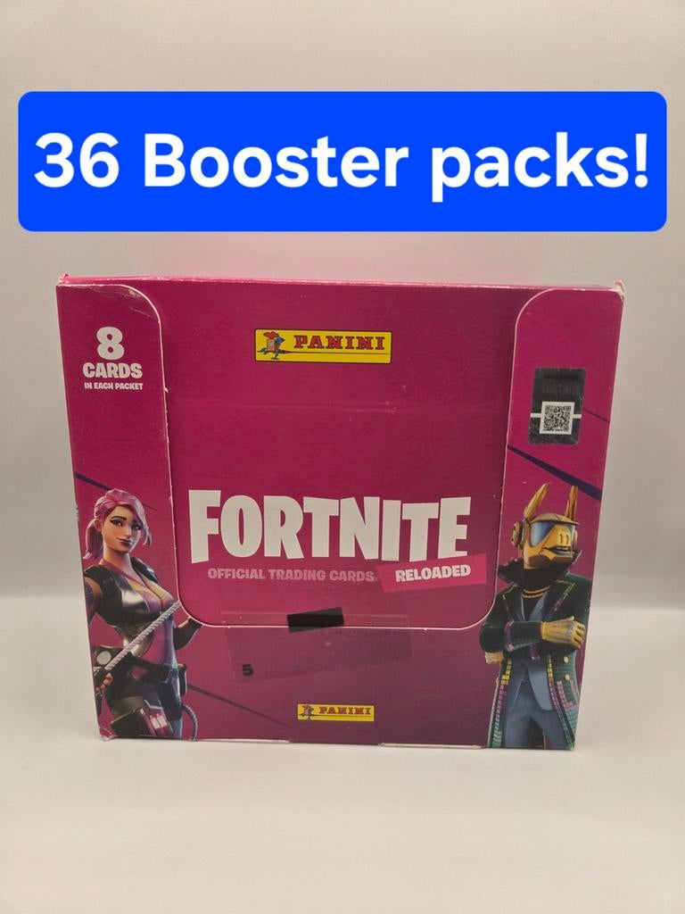 Fortnite Panini Reloaded Trading Cards Box - 36 boosterpacks, Ophalen of Verzenden, Nieuw, Boosterbox