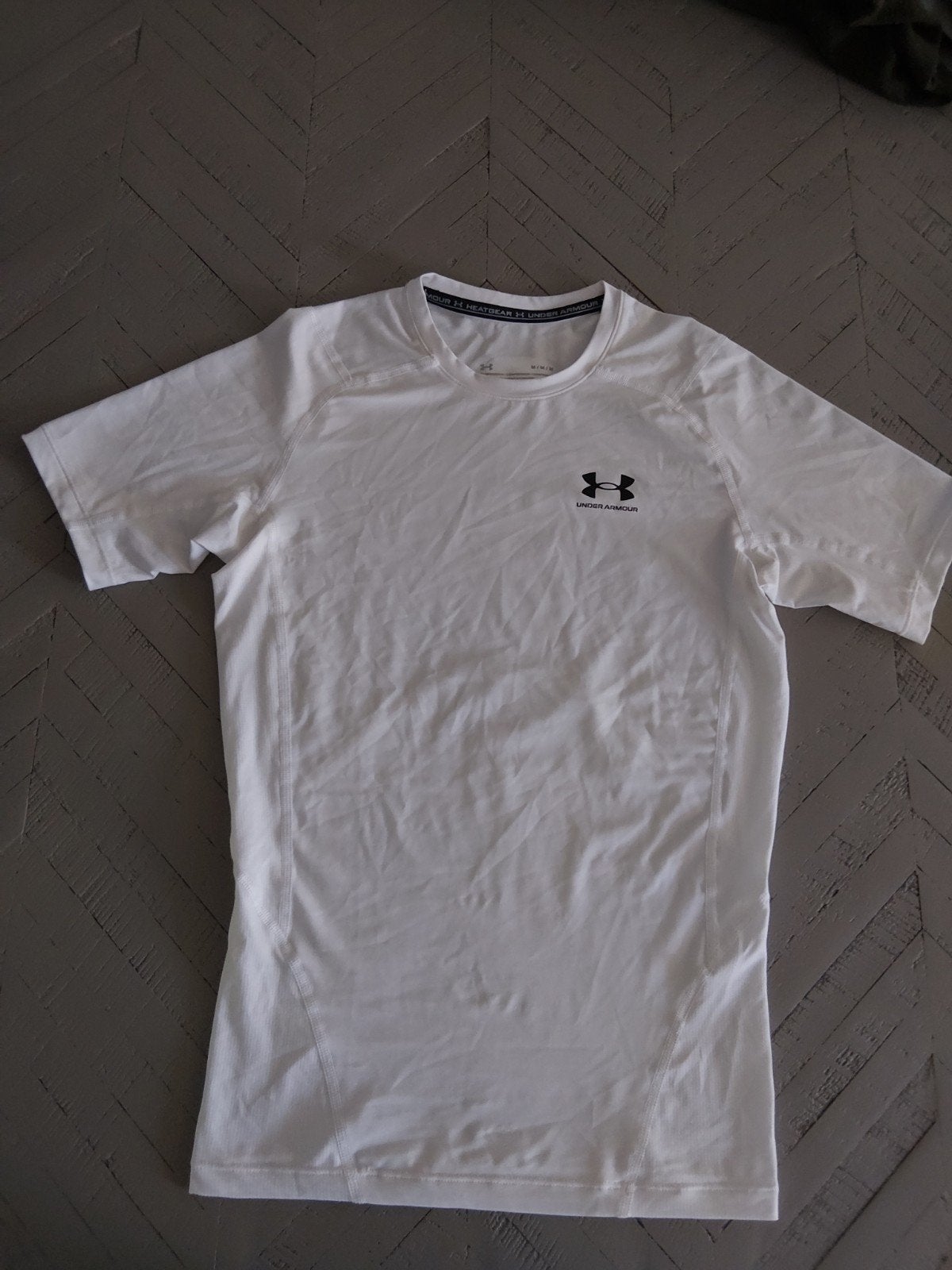 Under Armour compressie shirt wit maat M in nieuwstaat, Kleding | Heren, Fitness, Maat 48/50 (M), Wit, Under Armour