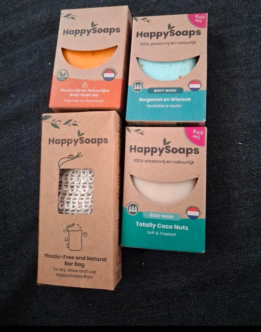 HappySoaps Body Wash Bars en Plastic-Free Bar Bag, Sieraden, Tassen en Uiterlijk, Uiterlijk | Lichaamsverzorging, Ophalen of Verzenden