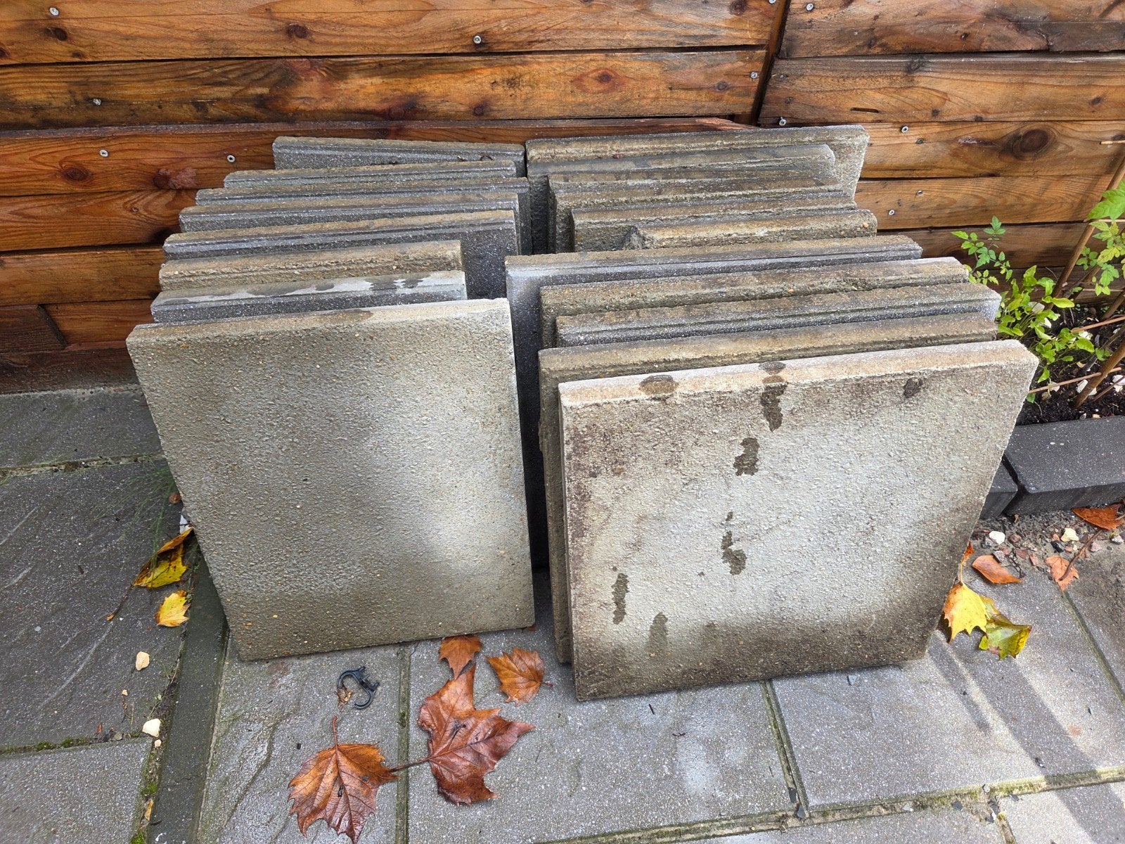 gratis tegels 40x40 hele en halve., Tuin en Terras, Ophalen, Gebruikt, Minder dan 5 m², Beton