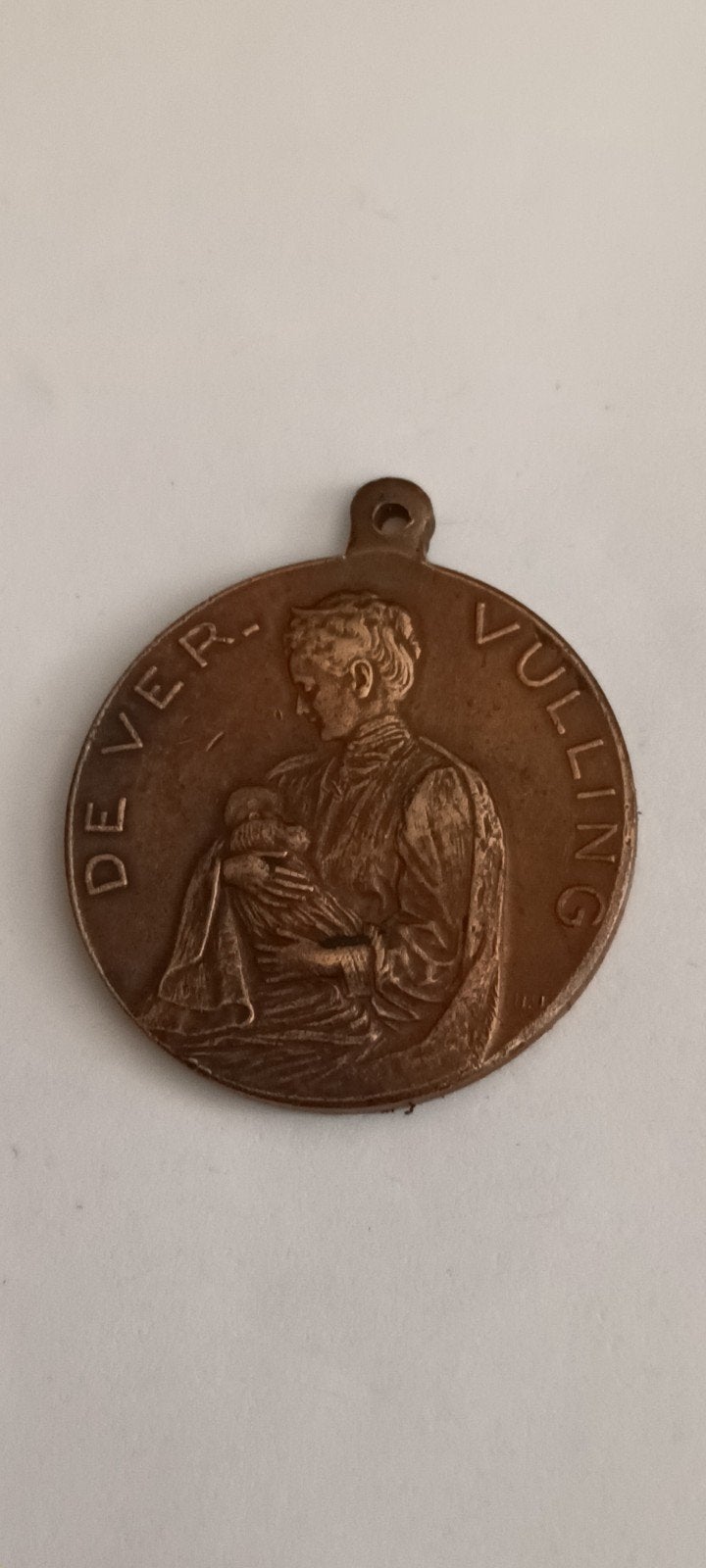Oude medaille 'De Vervulling' Utrecht 1909, Ophalen of Verzenden, Brons, Nederland