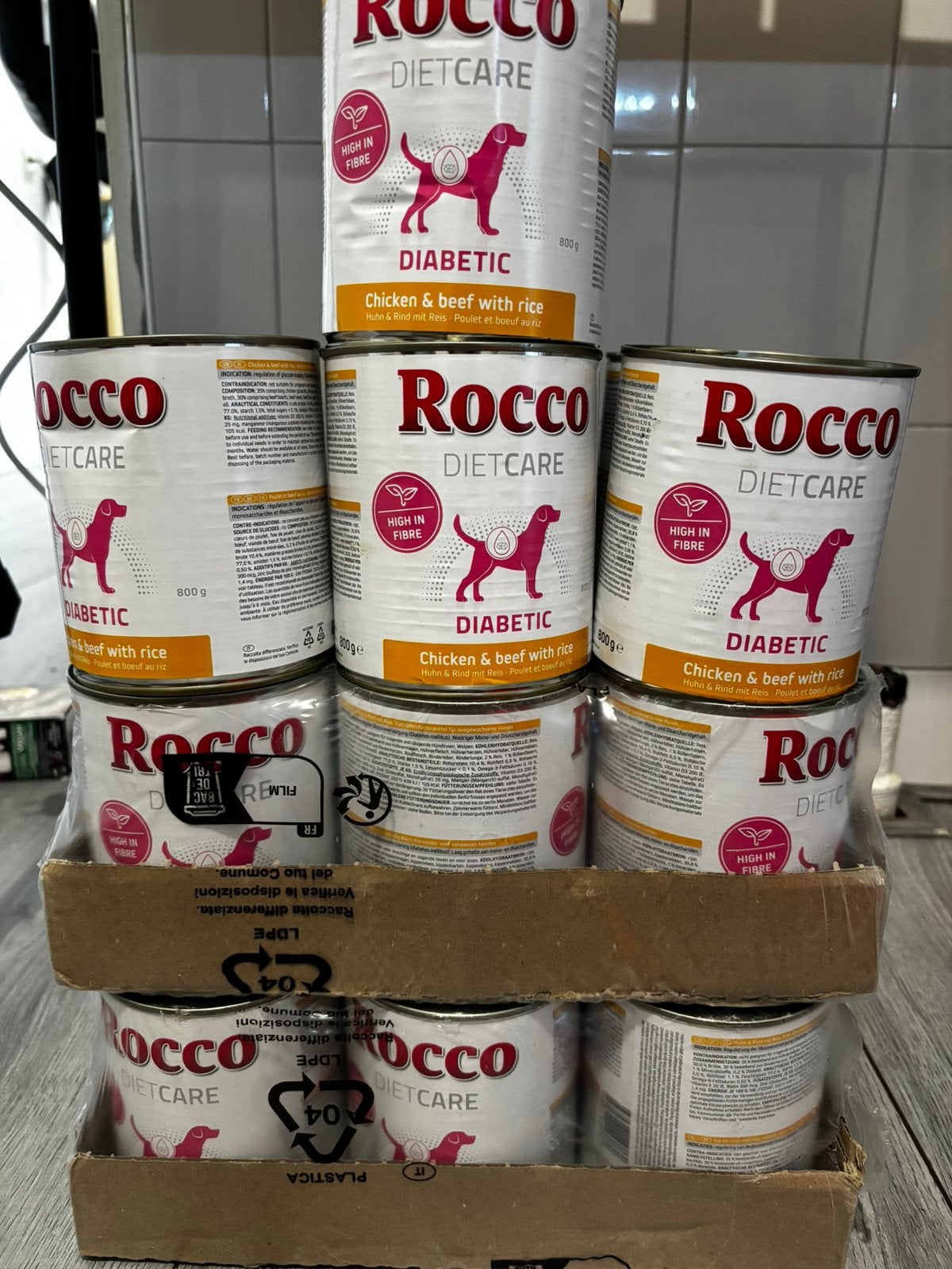 19x Rocco Diet Care Diabetic 800 g – tot januari 2028, Dieren en Toebehoren, Ophalen of Verzenden, Hond
