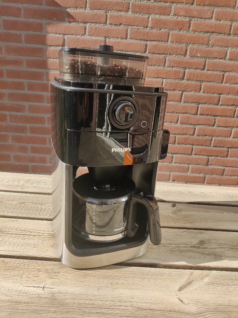 Philips Grind & Brew Koffiezetapparaat met Bonenmaler, Ophalen, Zwart, Metaal, Overige merken