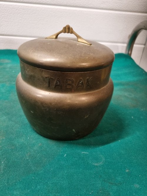 tabak pot messing vintage jaren 50, Verzamelen, Ophalen of Verzenden, 'T Olde Gre-j, Info@toldegrej.nl, Endepoelstraat 20f Didam