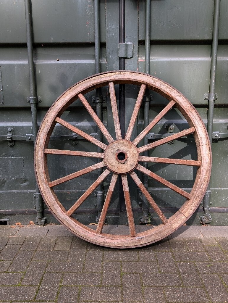 Wagenwielen, wagenwiel van hout, originele staat! ø112 cm., Ophalen