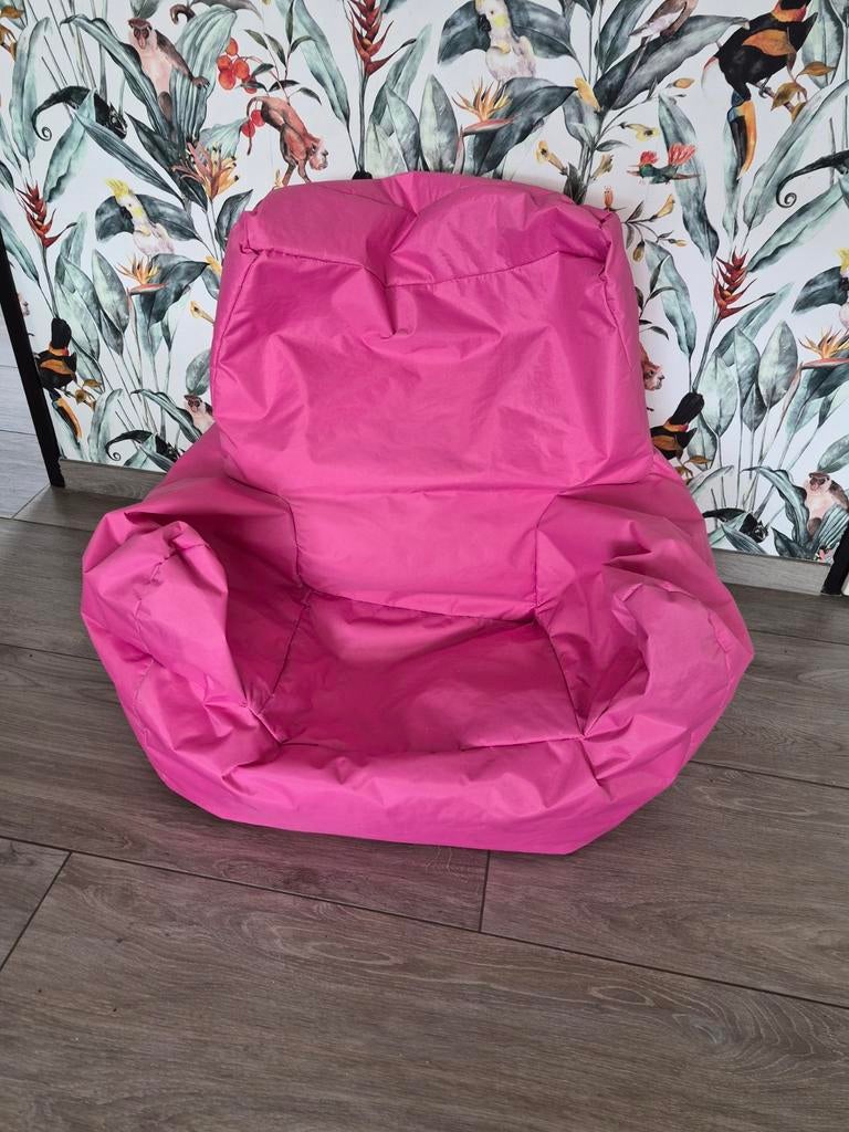 Roze Ploff zitzak, Huis en Inrichting, Zitzakken, Ophalen, Gebruikt, Roze, Zitzak