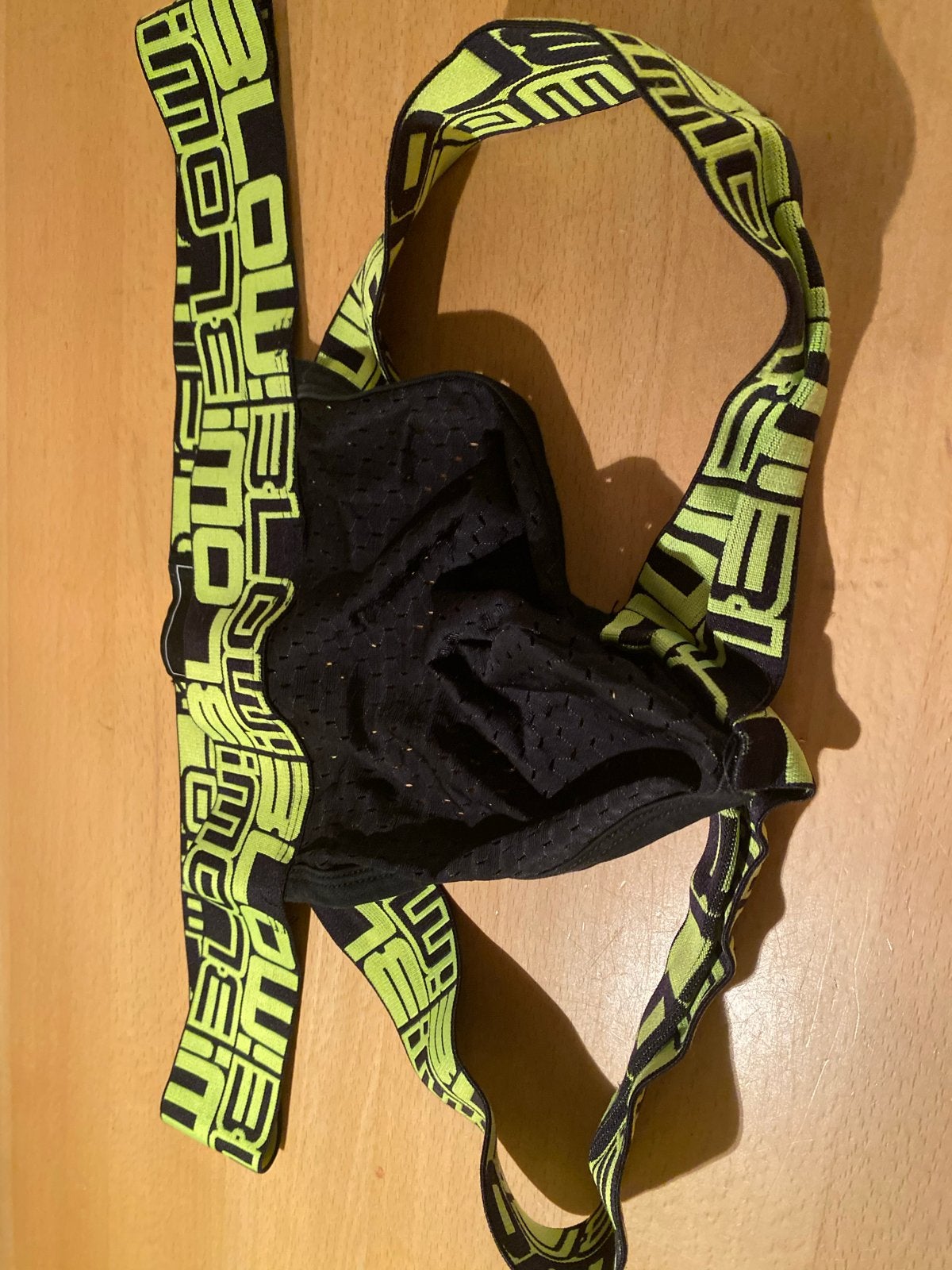 Andrew Christian Jockstrap Zwart Mesh met Neon Banden, Verzenden, Zwart, Slip