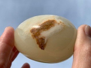 Aragoniet calciet edelsteen handsteen palmsteen ei nieuw, Ophalen of Verzenden, Nieuw