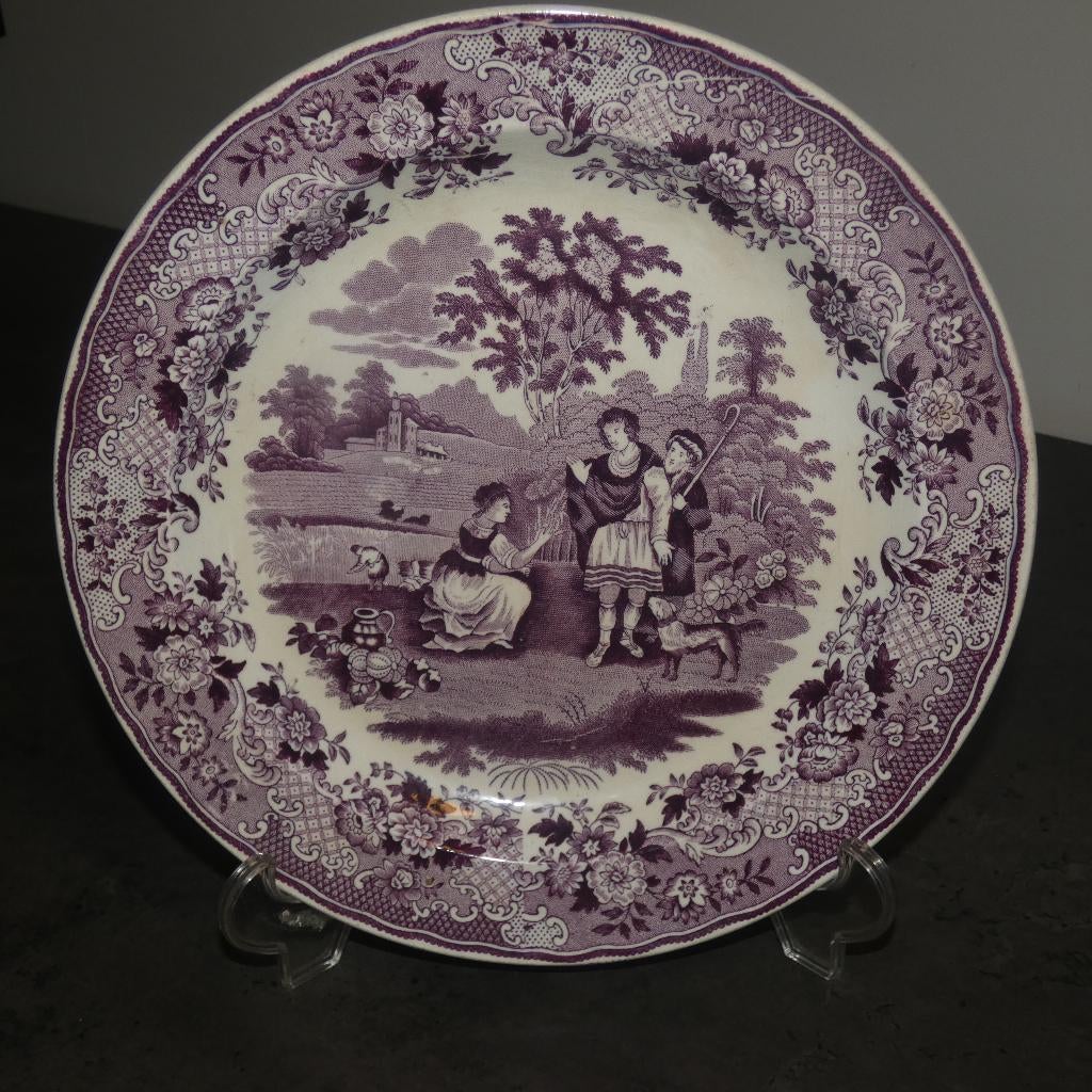 PR-Ruth Boaz - paars bord - 26 cm [2033], Antiek en Kunst, Ophalen