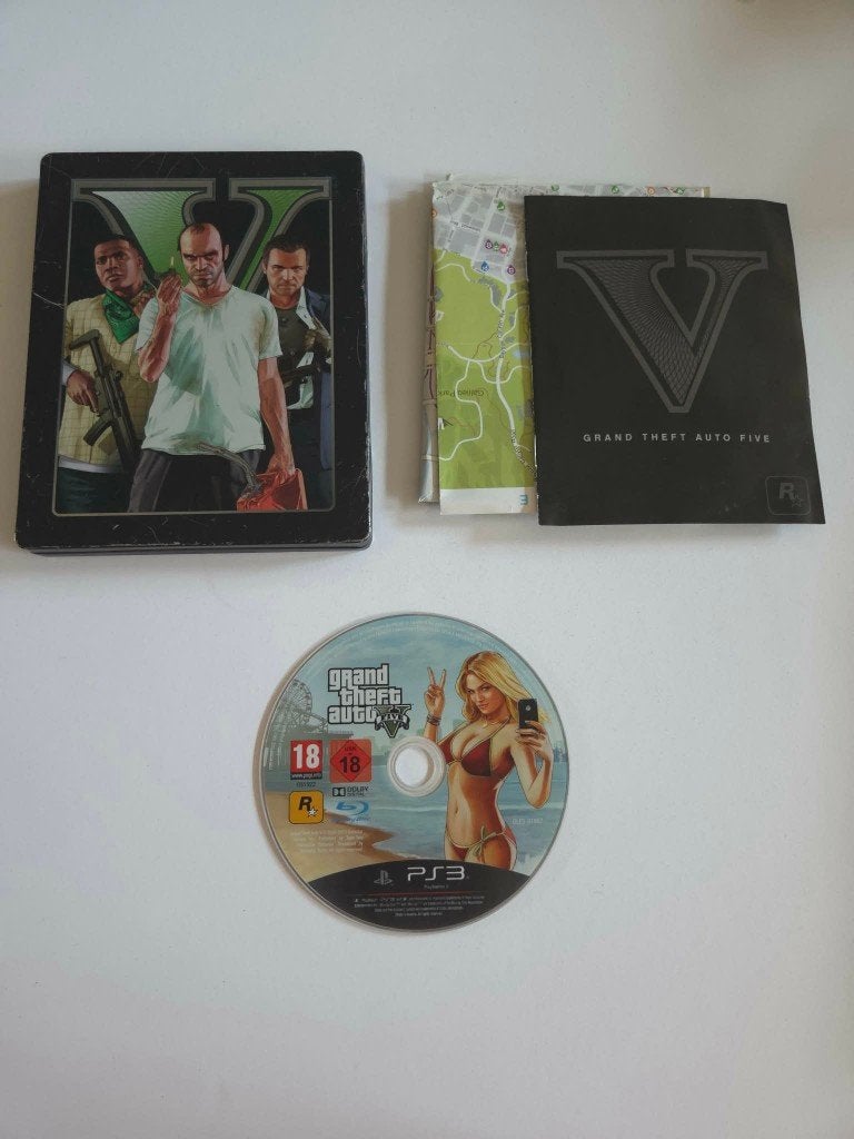 Playstation 3 (PS3) - Grand Theft Auto V - Steelbook - 11063, Spelcomputers en Games, Games | Sony PlayStation 3, Avontuur en Actie
