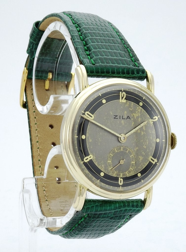 Zila Swiss Vintage Nieuw NOS 1950’s met Stardust wijzerplaat, Staal, 1930 tot 1960, Ophalen, Overige merken