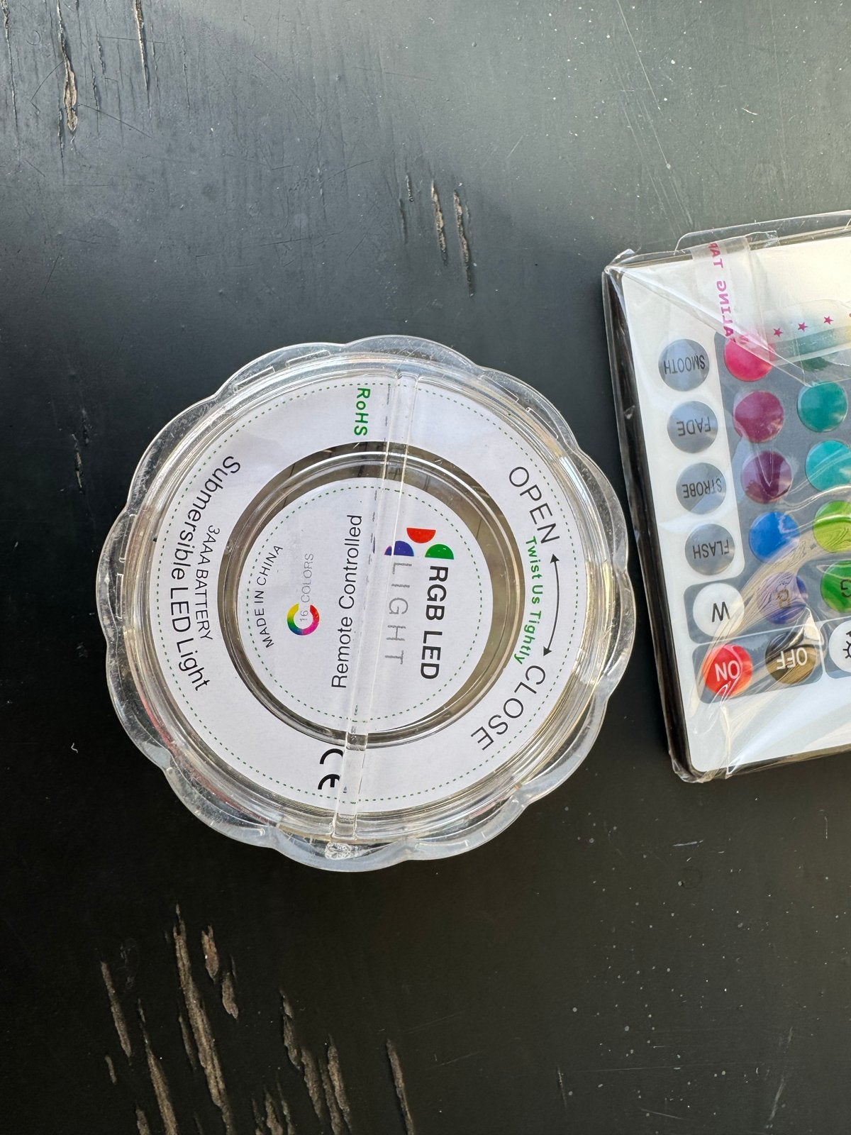 10 LED RGB Waterdichte Schijf met Afstandsbediening, Overige merken, Kunststof, Meerkleurig, Nieuw