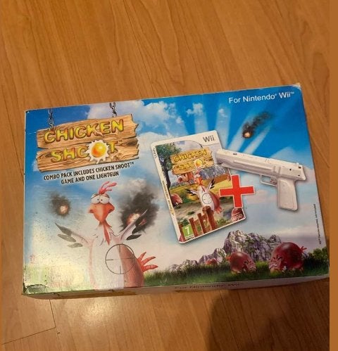 Chicken Shoot Combo Pack met Lightgun voor Nintendo Wii, Gebruikt, Shooter, 1 speler, Ophalen of Verzenden
