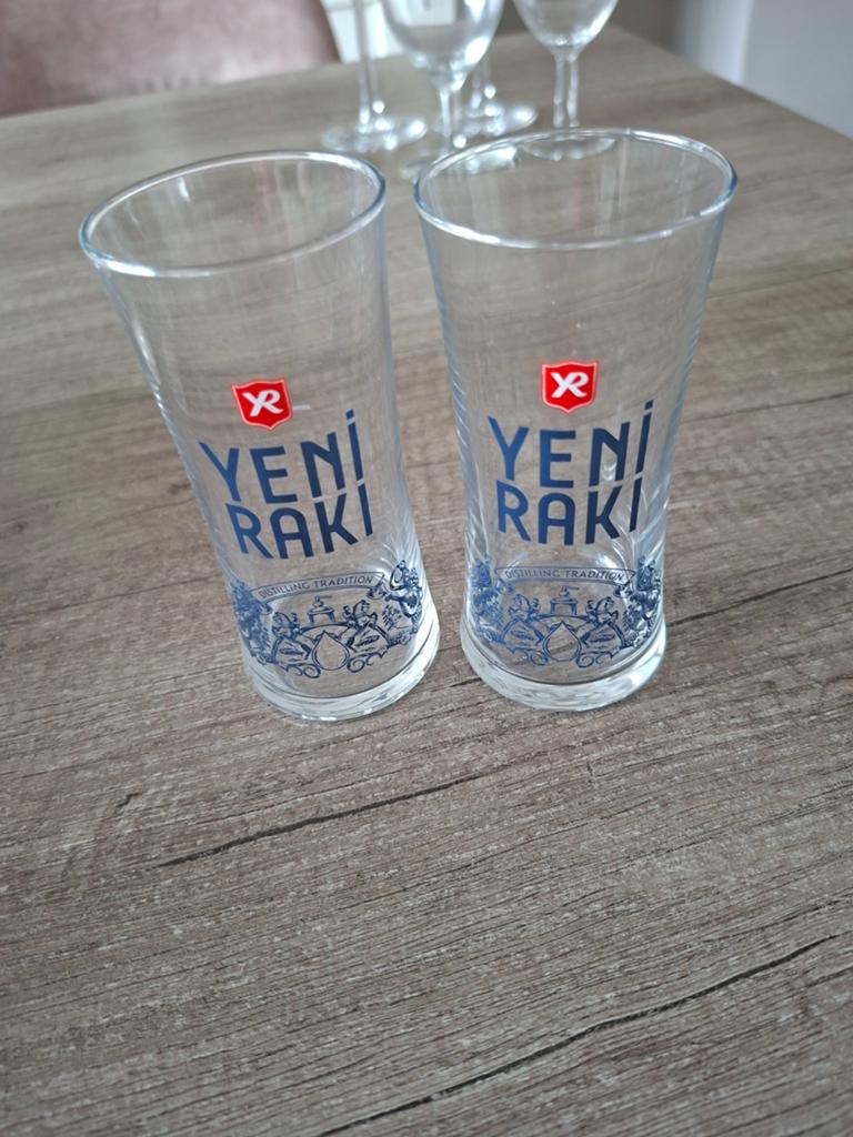 Set van 2 Yeni Raki glazen, Huis en Inrichting, Keuken | Keukenbenodigdheden, Zo goed als nieuw, Overige typen, Overige merken