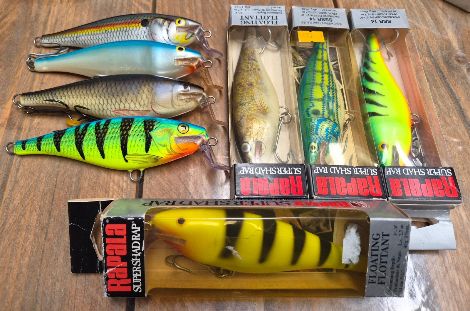 8 x Rapala Super Shad Rap SSR14 Kunstaas, Watersport en Boten, Ophalen of Verzenden, Nieuw, Overige typen