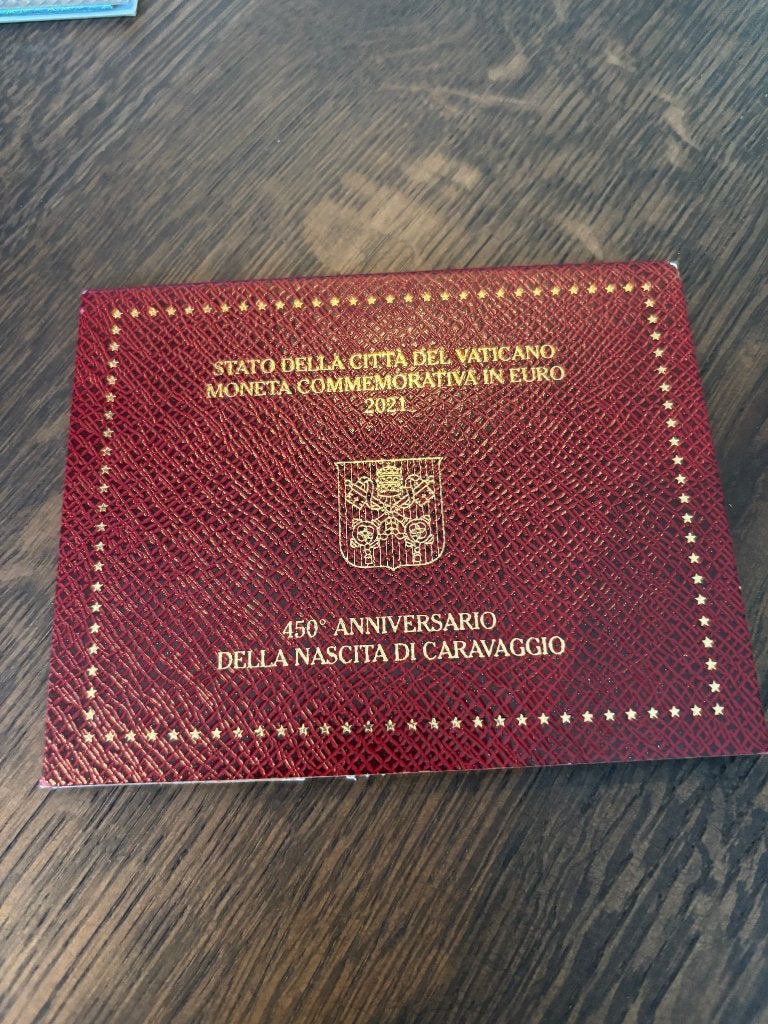 Vaticaan 2 euro 2021 (folder) "450th anniversary Birth of M, Verzenden, Vaticaanstad, 2 euro, Setje
