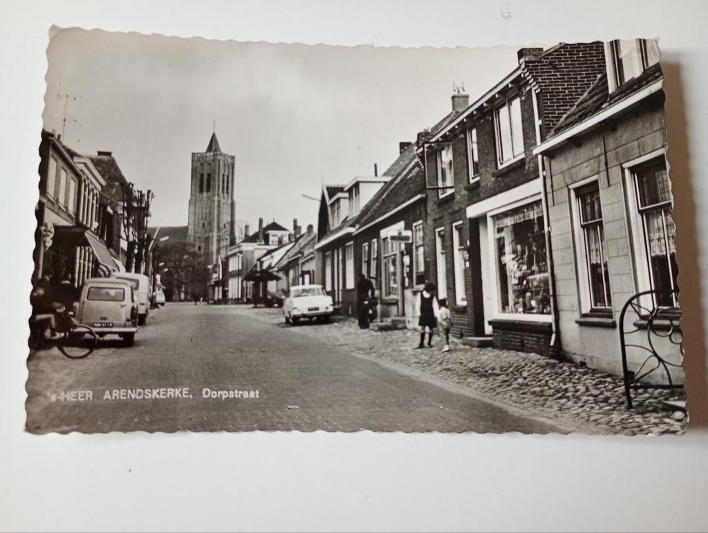 's-Heer Arendskerke Dorpsstraat met Auto's 1963, Verzamelen, Ophalen of Verzenden, 1960 tot 1980, Gelopen, Zeeland