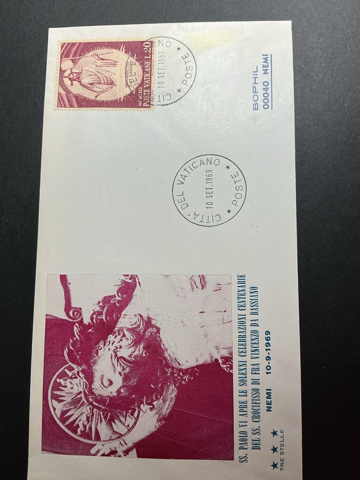 46. Religie Vaticaanstad FDC 1969 - Paus Paulus VI, Verzenden, Onbeschreven, Europa