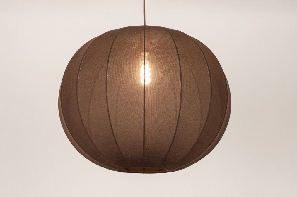 55cm japandi hanglamp bruin lampion tafel bank bed vide lamp, Ophalen of Verzenden, Nieuw