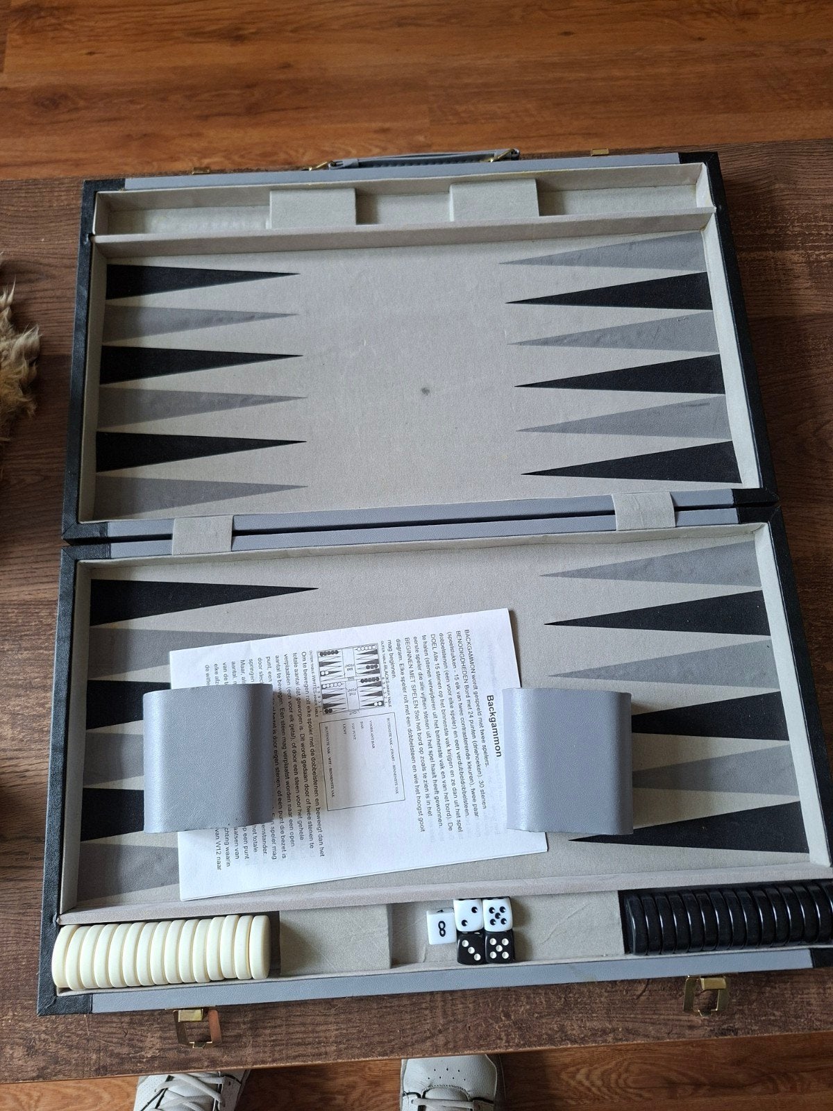 grote Backgammon Koffer -  54x46 cm, Een of twee spelers, Ophalen of Verzenden, Zo goed als nieuw