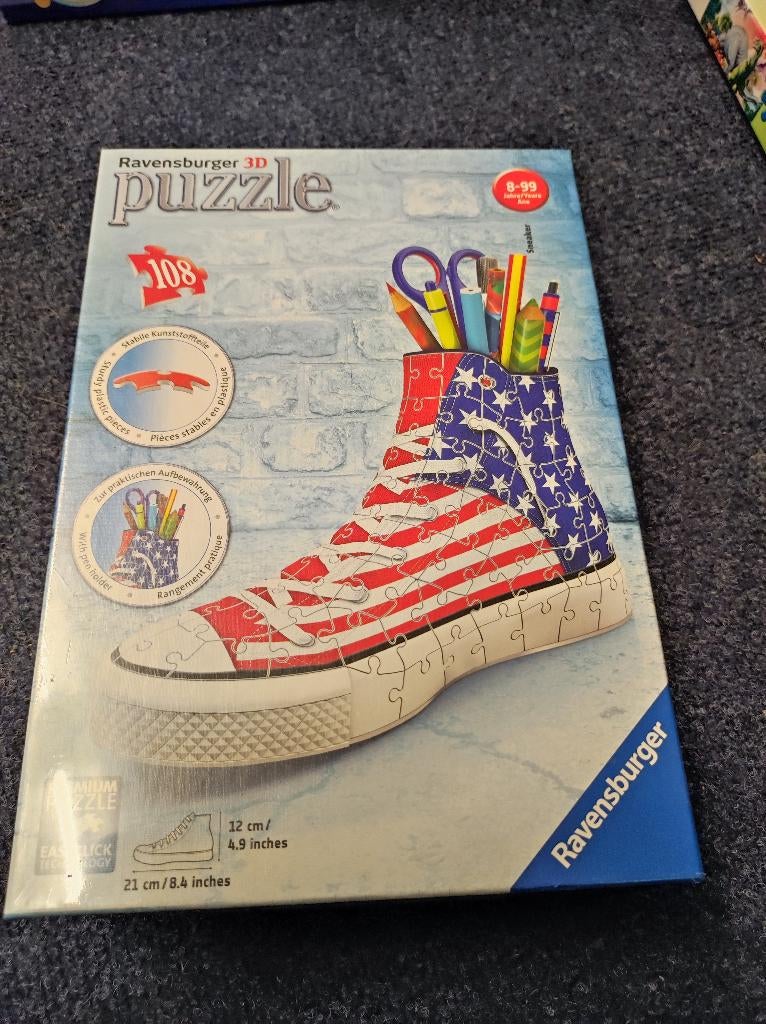 Ravensburger 3D puzzle USA schoen, Verzenden, Minder dan 500 stukjes, Nieuw, Rubik's of 3D-puzzel