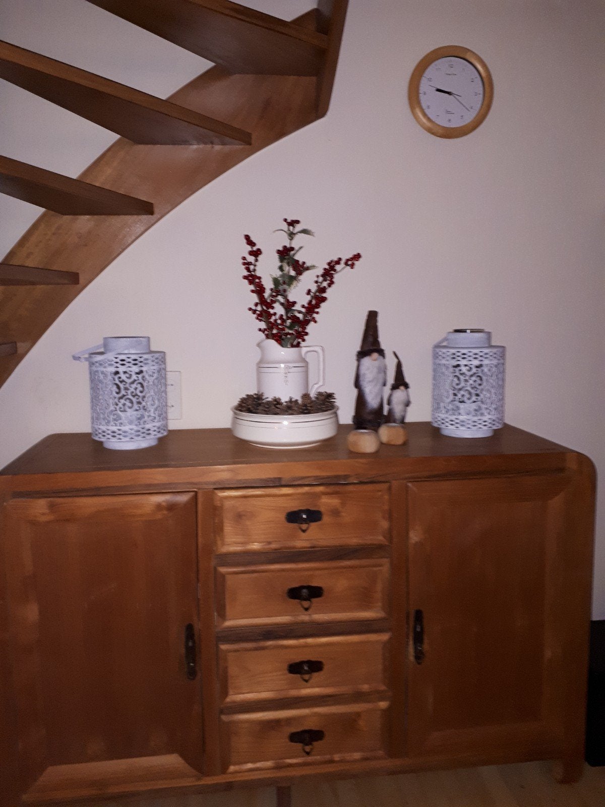 Vintage houten dressoir met lades en deuren, Ophalen
