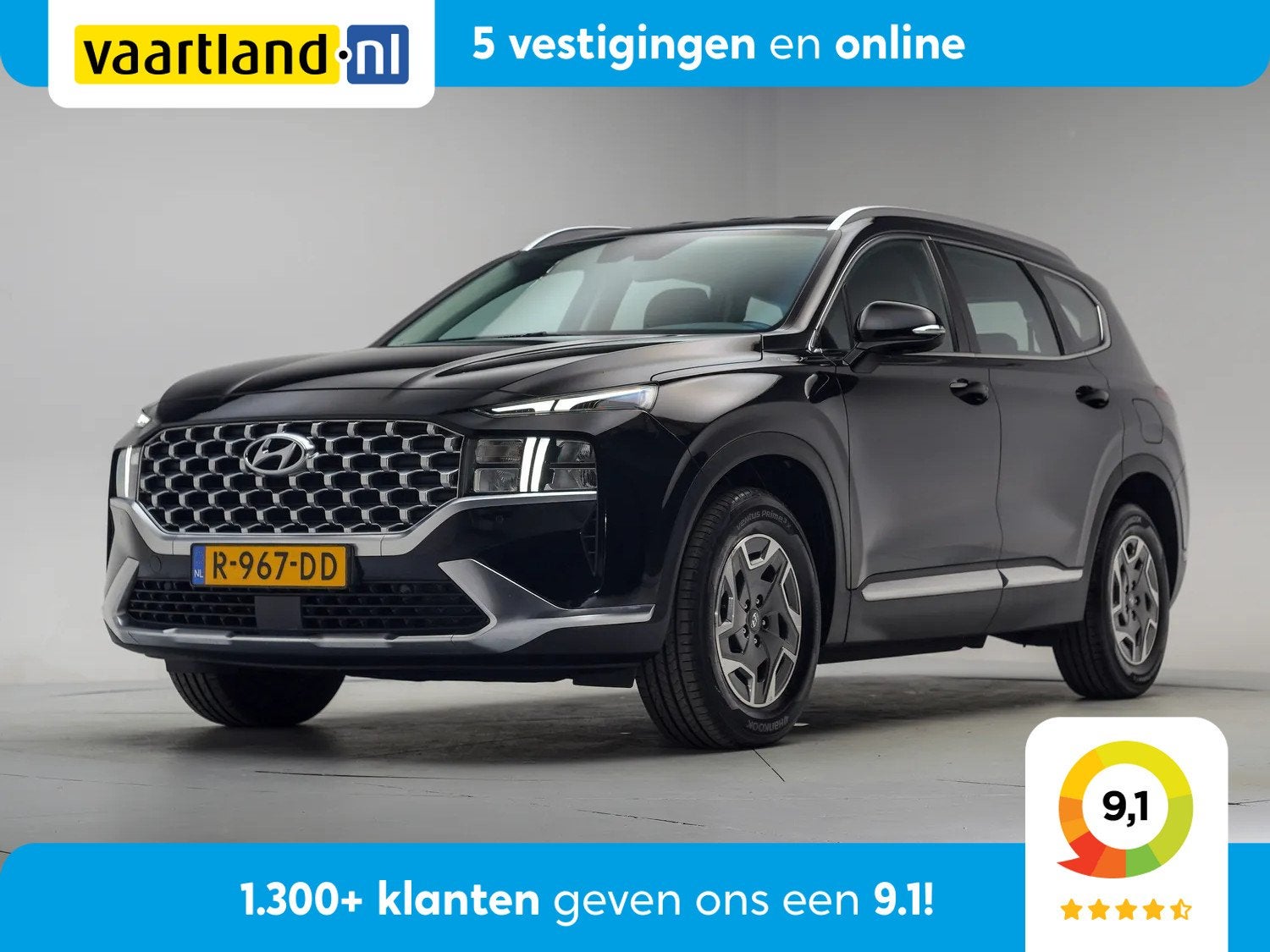 Hyundai Santa Fe 1.6 T-GDI HEV Comfort Aut. [ Adapt.cruise C, Auto's, Automaat, Santa Fe, Gebruikt, 4 cilinders
