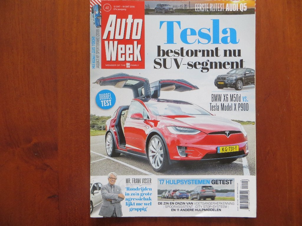 Autoweek 41 2016 Tesla Model X P90D, BMW X6 M50d, Audi Q5, Boeken, Ophalen of Verzenden, Nieuw, Audi