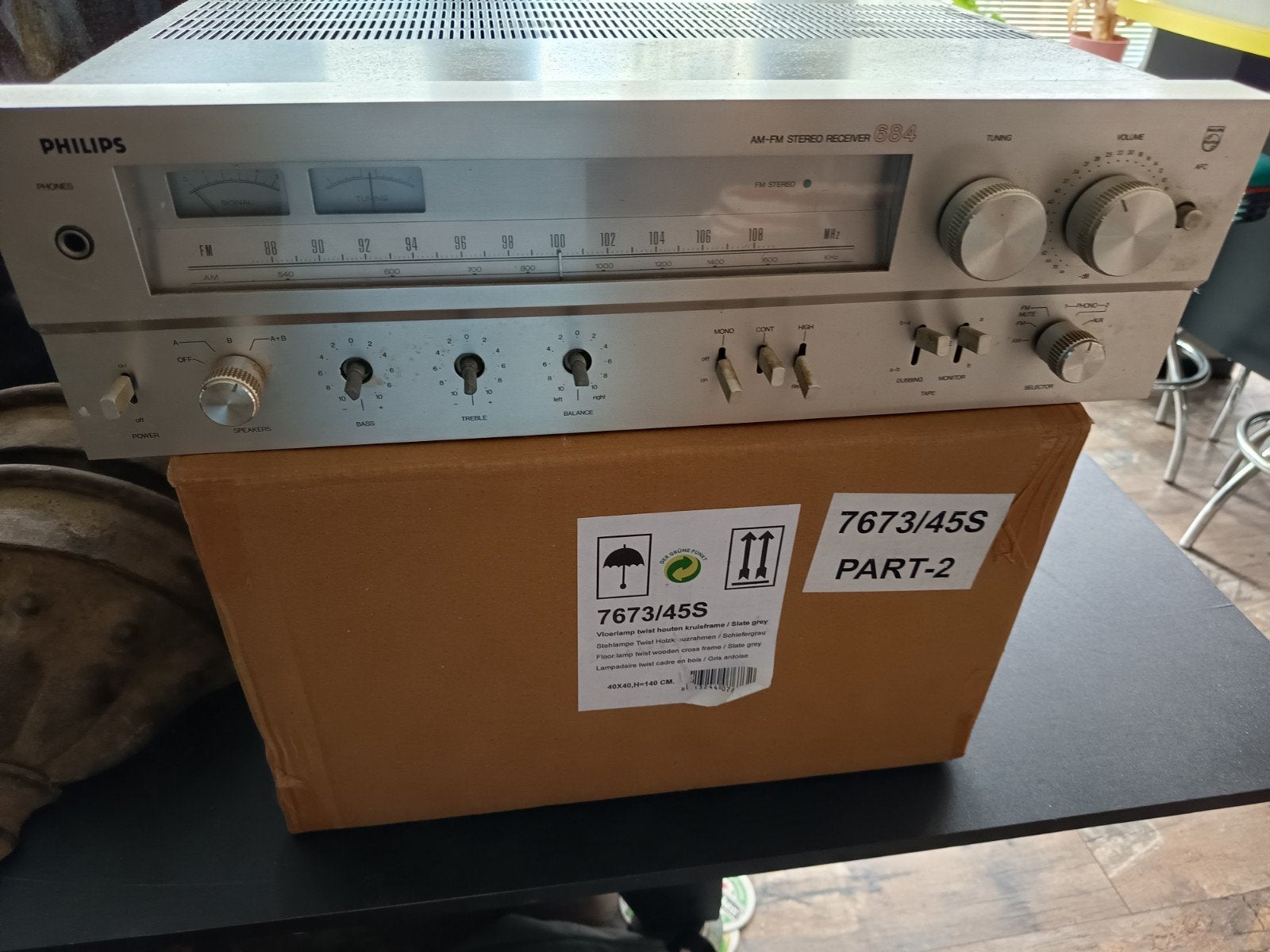 Philips 22AH684/00 AM/FM Stereo Receiver - Vintage, Gebruikt, 120 watt of meer, Stereo, Ophalen