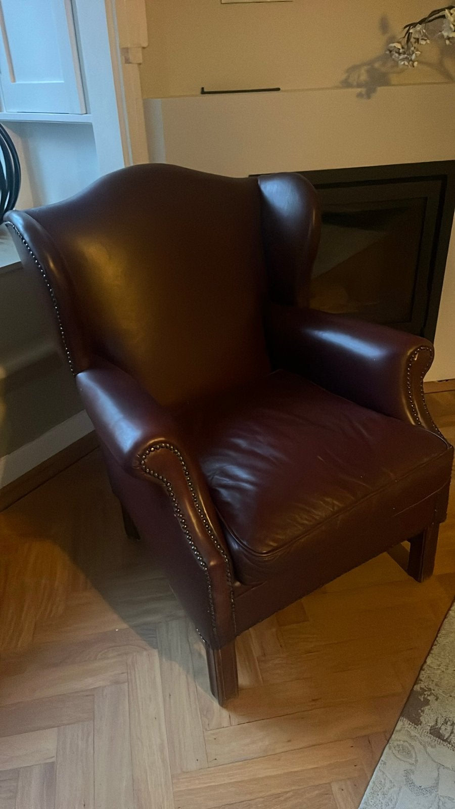 Roodbruine Fauteuil, moet weg, Ophalen, Zo goed als nieuw, 75 tot 100 cm