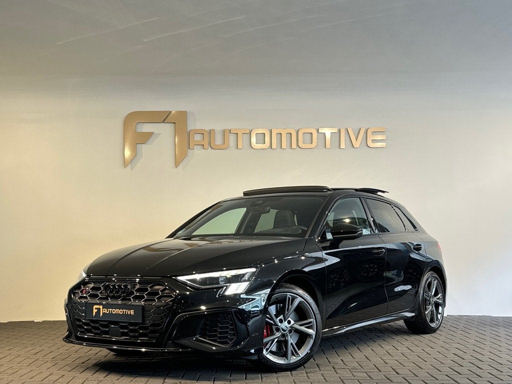 Audi S3 Sportback 2.0 TFSI quattro Pano|B&O|HuD|Keyles|Sfeer, Auto's, S3, Gebruikt, Zwart, 4 cilinders