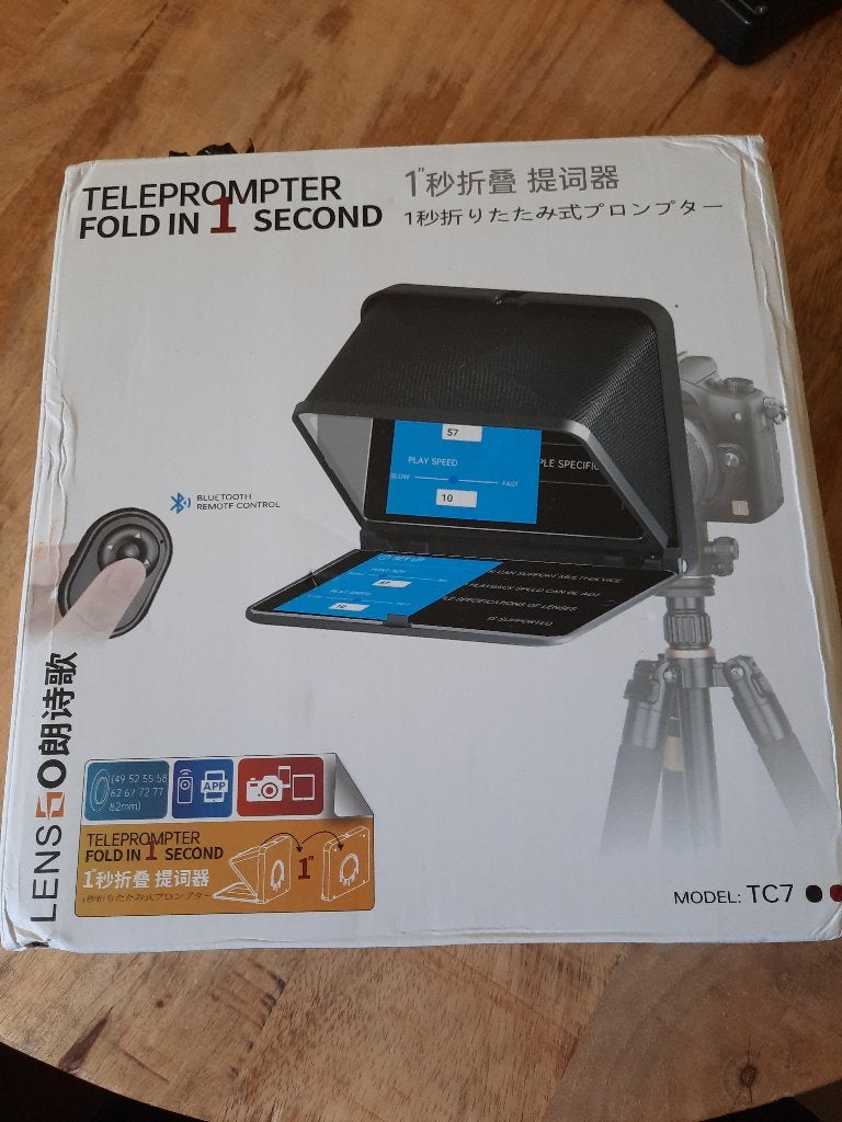LENSGO TC7 Teleprompter / Autocue, Audio, Tv en Foto, Ophalen of Verzenden, Zo goed als nieuw, Audio