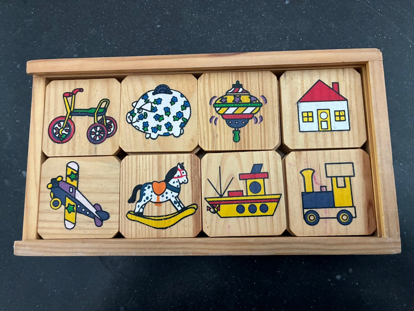 Houten memory spel in mooie staat make a pair, Ophalen of Verzenden, Gebruikt