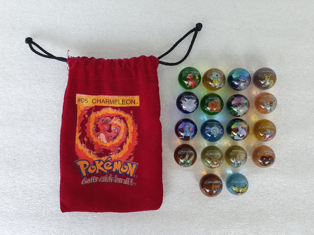 Lot van 18 Pokémon knikkers (Nintendo, 2000), Verzamelen, Speelgoed, Ophalen of Verzenden, Gebruikt