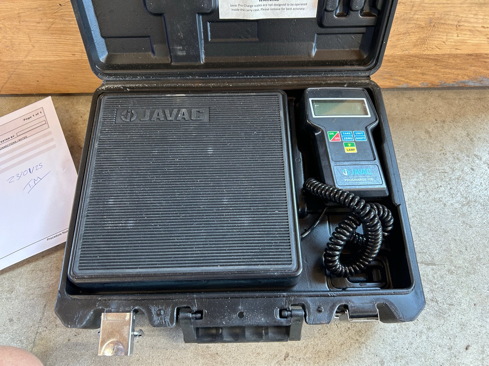 JAVAC PROCHARGE Digitale Weegschaal voor Koelmiddel, Gebruikt, 100 kg of meer, Ophalen of Verzenden, Digitaal