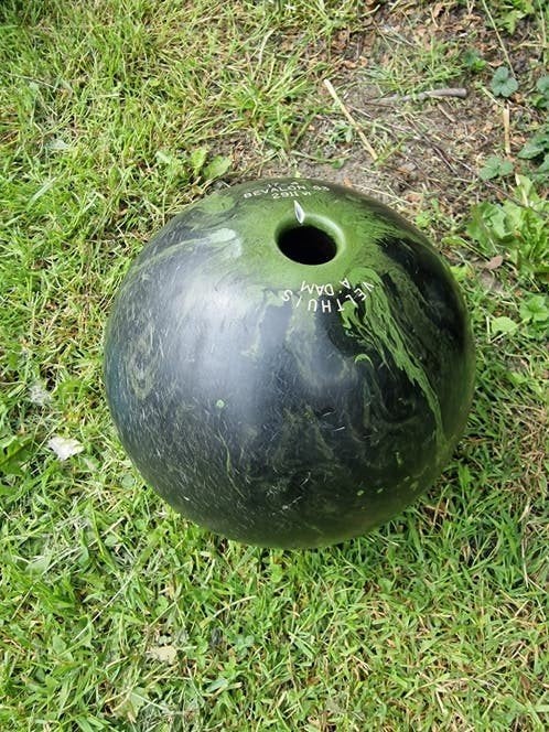 Kegelbal Bevalon S3 - Groen/Zwart - 1 gat, Ophalen of Verzenden, Gebruikt, Bal