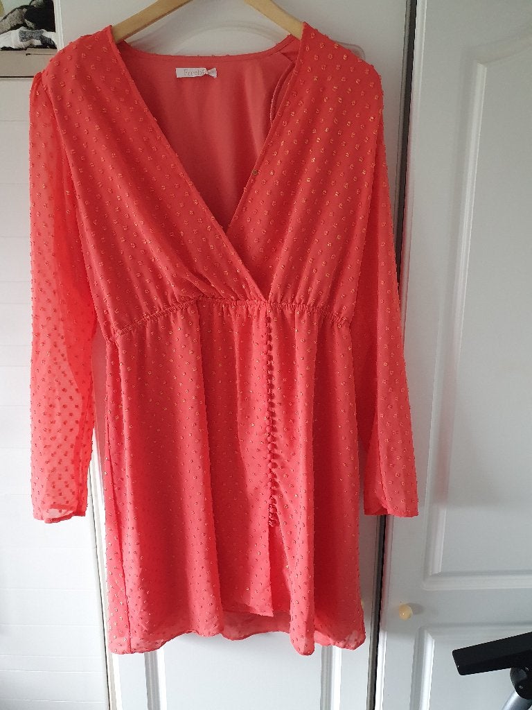 Jurkje, Maat 46/48 (XL) of groter, Oranje, Ophalen of Verzenden, Zo goed als nieuw