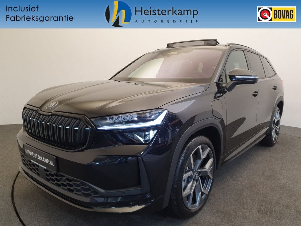 Skoda Kodiaq 1.5 TSI PHEV DSG/AUT 204pk Sportline Business W, Auto's, Skoda, 12 maanden, Zwart, 4 cilinders, Alcantara
