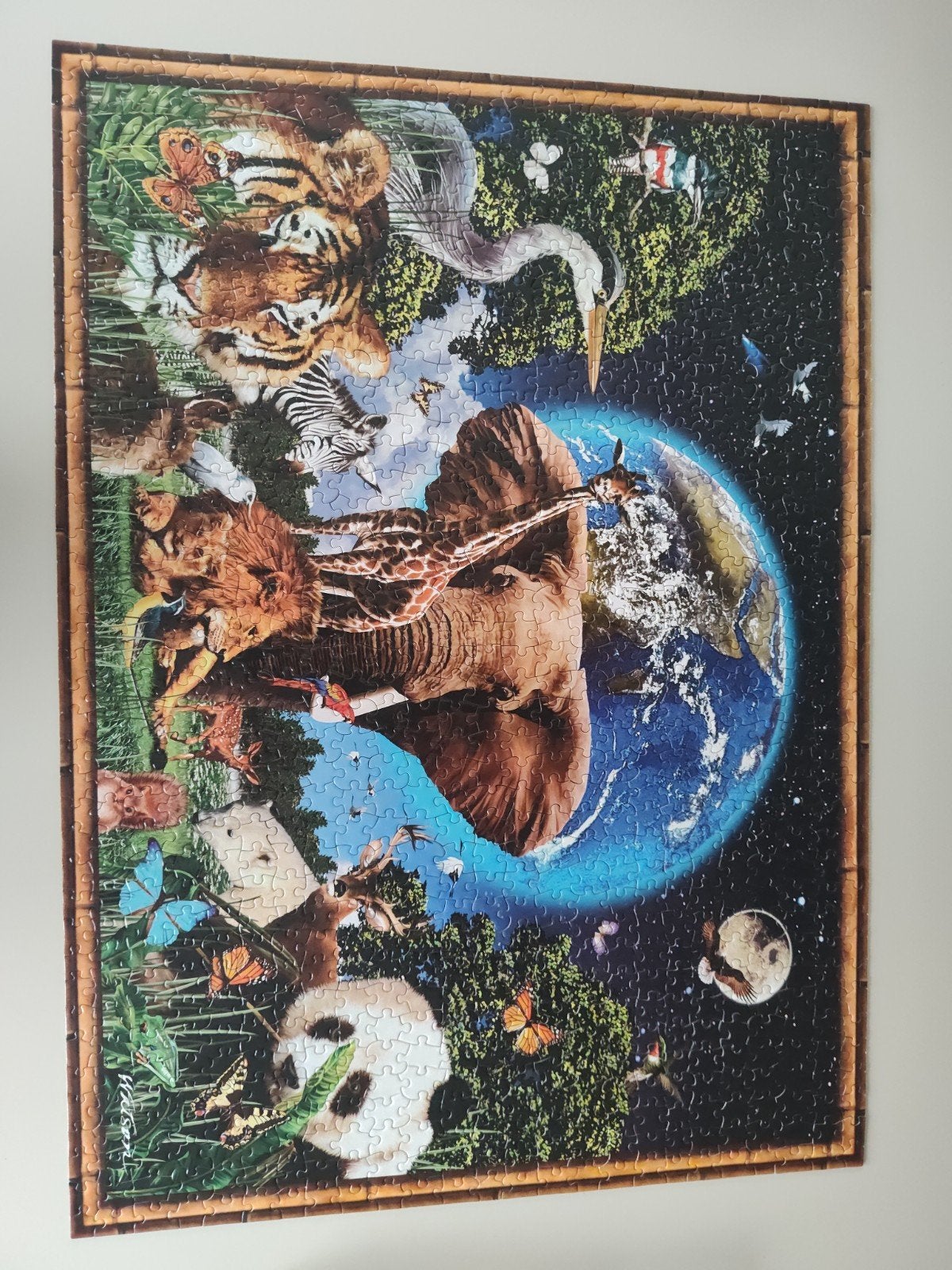 endless puzzel wilde dieren 1000 stukjes, Ophalen of Verzenden, 500 t/m 1500 stukjes, Zo goed als nieuw