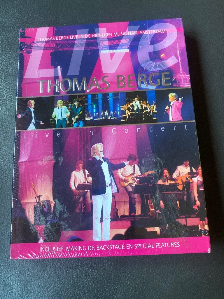 Thomas Berge Live in Concert DVD - Nieuw in verpakking, Bonusmateriaal, Alle leeftijden, Ophalen of Verzenden, Concert