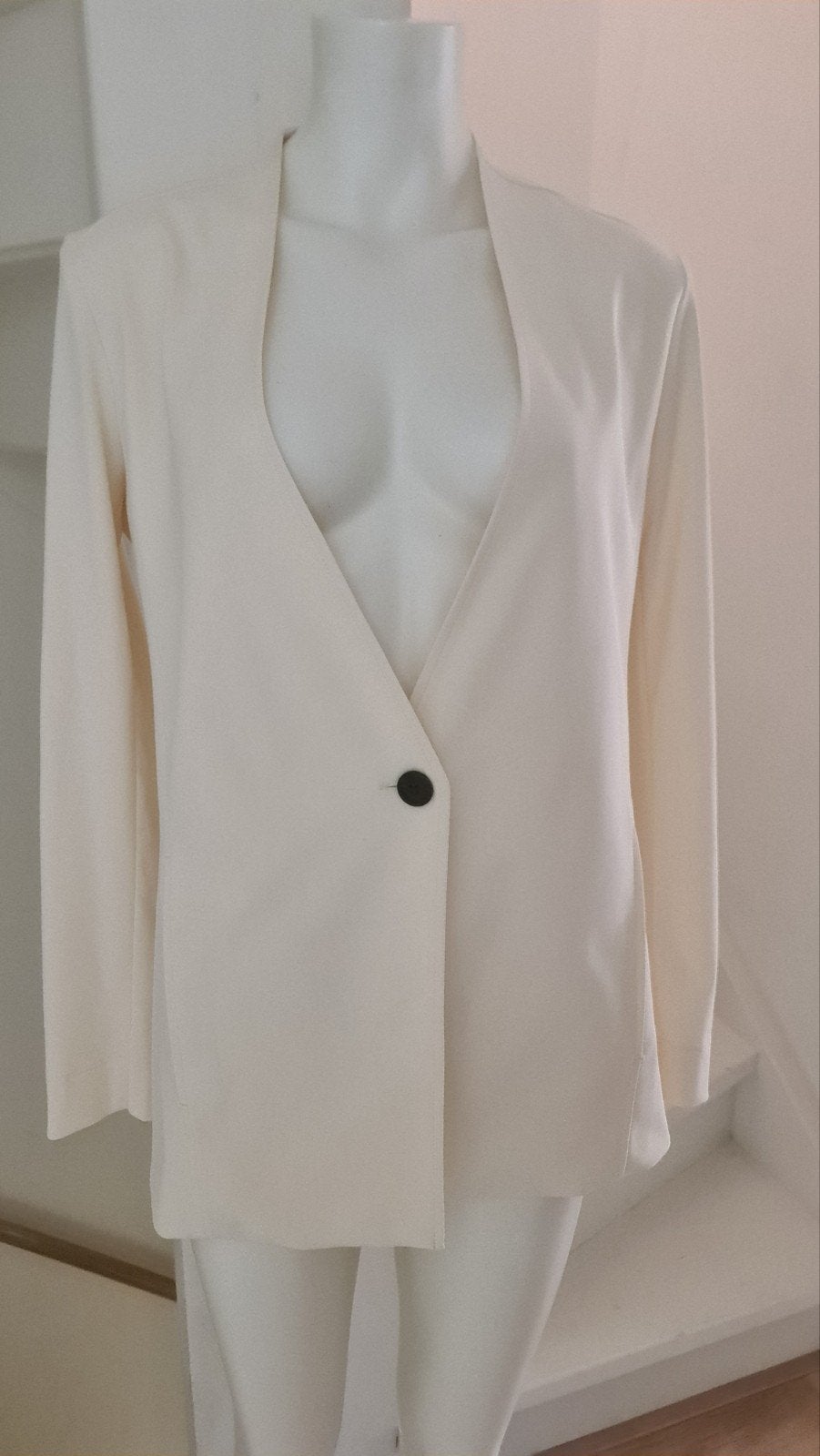 Nieuwe blazer 40 crème Penn&Ink N.Y. colbertje heavy travel, Maat 38/40 (M), Penn & Ink, Beige, Nieuw