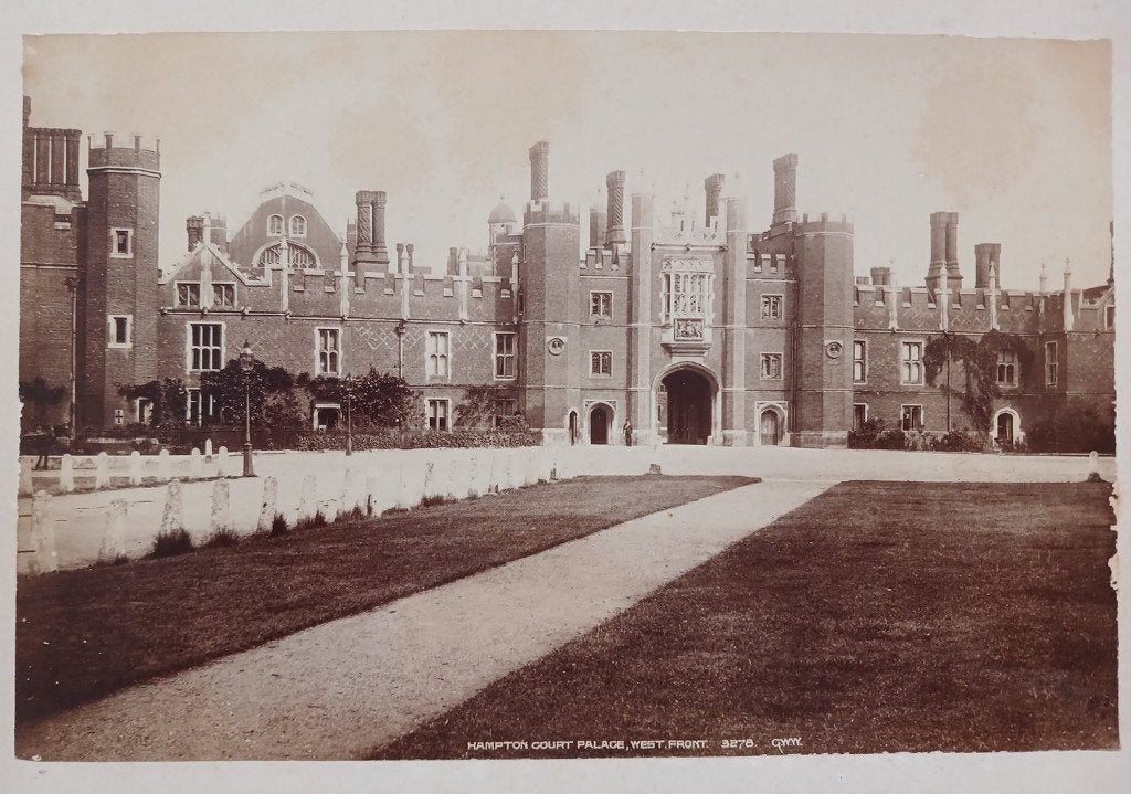 Hampton Court Palace albuminedruk George Wilson Londen, Gebruikt, Verzenden, Foto, Buitenland