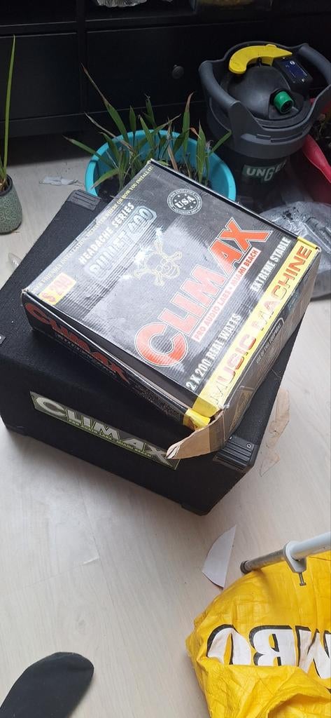 Climax 400 Bullet Versterker + Woofer in Kist, Auto diversen, Autospeakers, Ophalen of Verzenden, Gebruikt