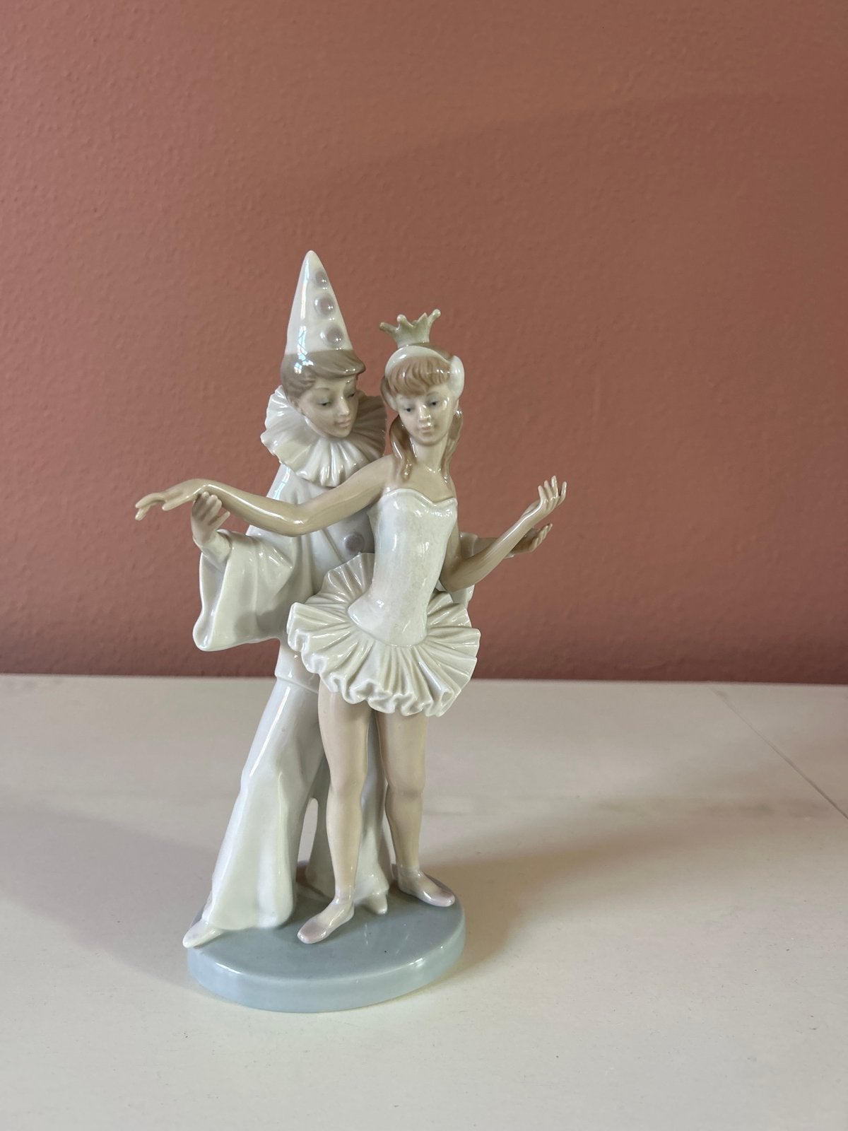 Lladro Porseleinen Beeldje: Pierrot en Ballerina, Ophalen
