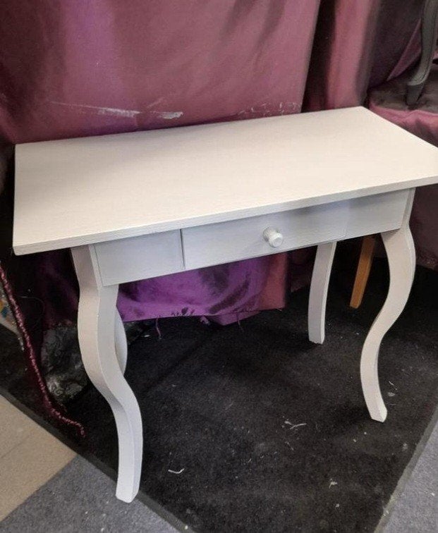 Mooie witte side tafel, Ophalen, Zo goed als nieuw, 25 tot 50 cm, Rechthoekig