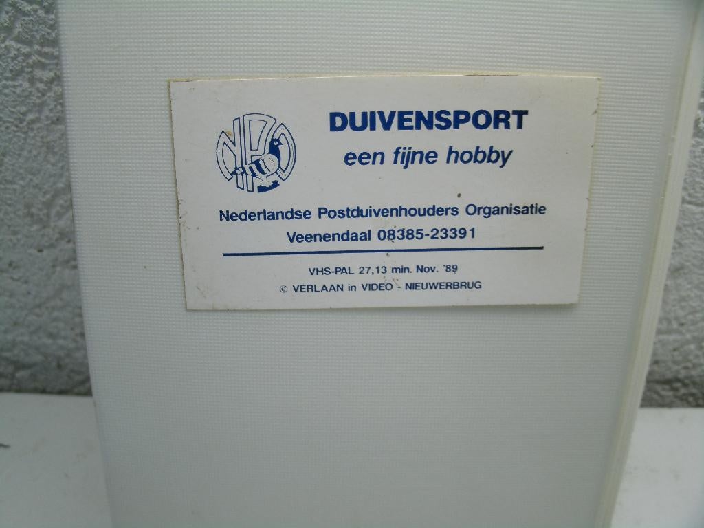 vhs 72a duivensport een fijne hobby, Cd's en Dvd's, Alle leeftijden, Ophalen of Verzenden, Zo goed als nieuw, Actie en Avontuur