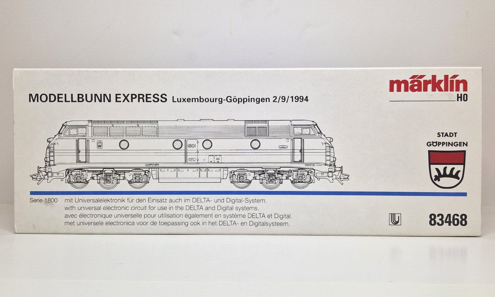 Märklin H0 83468 Digital / Delta diesellocomotief 1800 CFL., Hobby en Vrije tijd, Modeltreinen | H0, Ophalen, Wisselstroom, Locomotief