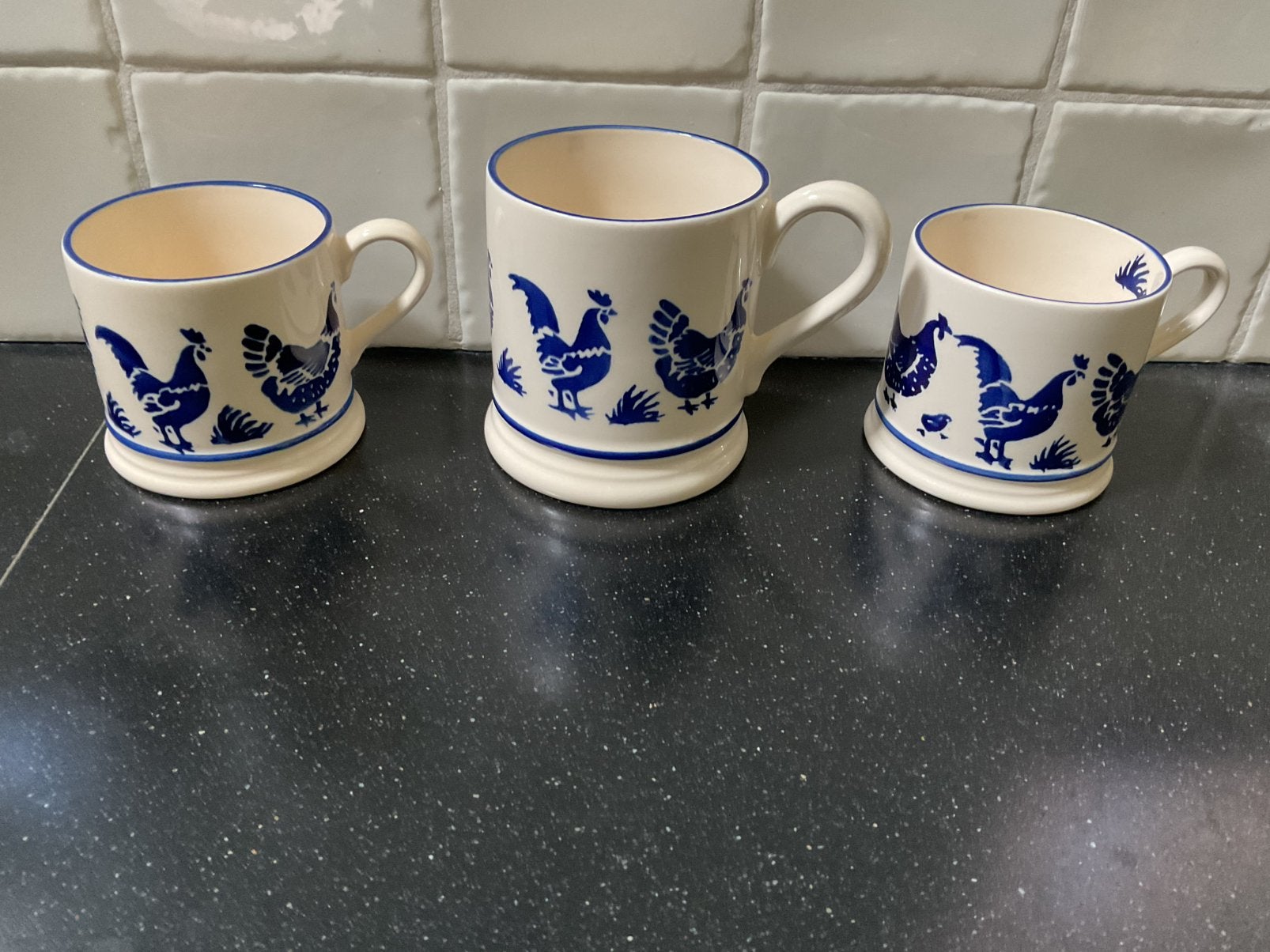 Emma Bridgewater blue hens mokken, Ophalen of Verzenden