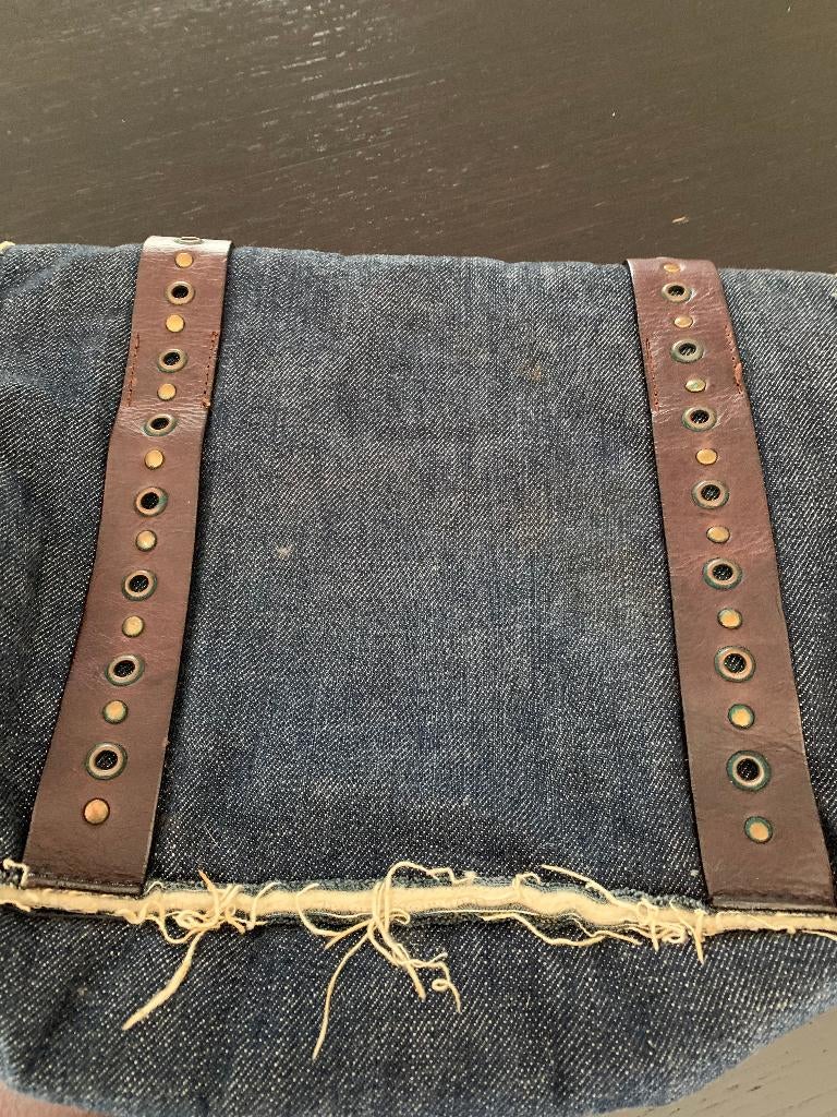 DOLCE & GABANNA ORGINELE JEANS TAS MET LEDER EN BONT GEVOERD, Sieraden, Tassen en Uiterlijk, Tassen | Damestassen, DOLCE & GABANNA